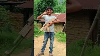 Ak 47 Weapons Gun Make From Wood Children Toy Gun -DIY#shorts