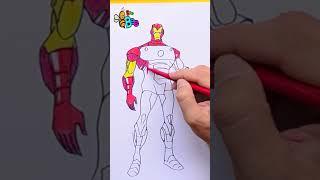 How to draw Iron Man Avengers #drawing #drawinganimals #drawingforkids