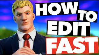 How to Edit FAST in Fortnite PS4 PC and more  Fortnite How to Edit Fast on Console PC Xbox etc.