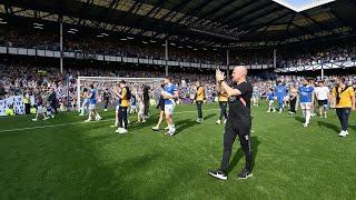 THANK YOU EVERTONIANS   Players lap of appreciation at Goodison