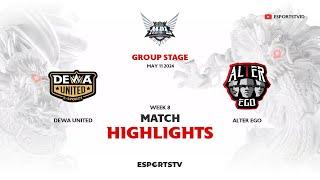 DEWA United vs Alter Ego HIGHLIGHTS MPL ID S13  AE VS DEWA ESPORTSTV