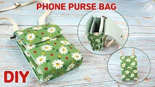 DIY PHONE PURSE BAG mini crossbody bag  sewing tutorial Tendersmile Handmade