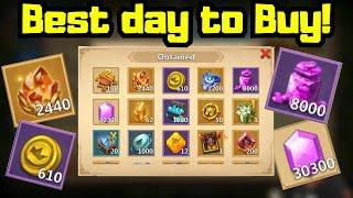 The best day to do a Purchase  Castle Clash
