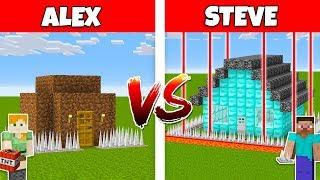 MINECRAFT - ALEX vs STEVE  THE WORLDS SAFEST HOUSE IN MINECRAFT - The Best Episodes