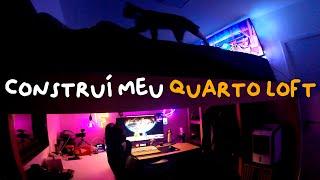 Transformei meu quarto pequeno num LOFT GAMER - diy quarto loftmezaninofaça você mesmo