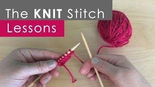 How to Knit the KNIT Stitch Knitting Lessons for Beginners