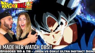 GIRLFRIENDS EPIC FIRST TIME REACTION TO GOKUS ULTRA INSTINCT SIGN TRANSFORMATION DBS 109 & 110