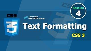Text Formatting CSS Properties Session 4  CSS 3  Tutor Pratik