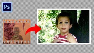 Cara edit film negative  klise jadi foto berwarna di photoshop