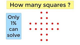 Very few can solve this puzzle. How many squares?