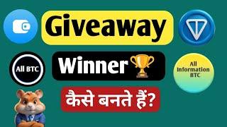 Ton coin Giveaway  कोन बनेगा Winner   Hamster Kombat Airdrop  All Information BTC