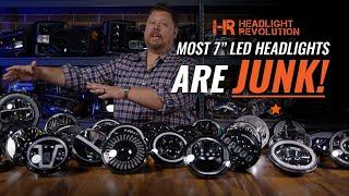 THE BEST 7 Round LED Headlight Shootout Test EVER  Headlight Revolution