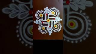 traditional pooja kolam design  simple padi kolam #shorts #trending #muggulu #kolam #rangoli