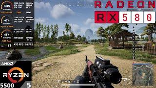 RX 580 8GB + Ryzen 5 5500  PUBG Tested in 2024