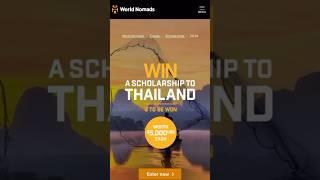 WIN A TRIP TO THAILAND IN THE WORLD NOMADS CONTENT CREATOR SCHOLARSHIP #shorts