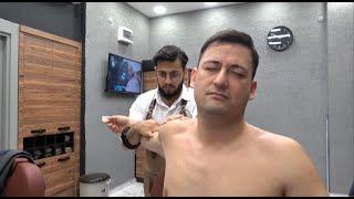 Fancy Barber in New Barbershop Asmr Head Massage Face Massage and Back Massage