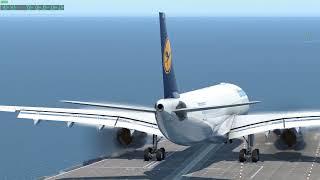 XPlane 12 Carrier Landing Airbus A330-300 Extended Version failed take off