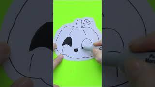HOW TO DRAW A CUTE PUMPKIN FOR HALLOWEEN #easy #halloween #drawing #coloring #october #forkids