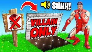 Playing as a SUPERHERO in a VILLAIN ONLY Tournament Fortnite