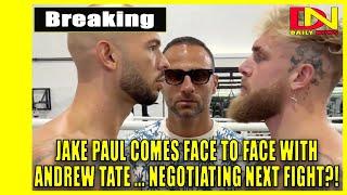 Jake Paul Comes Face To Face With Andrew Tate ... Negotiating Next Fight?