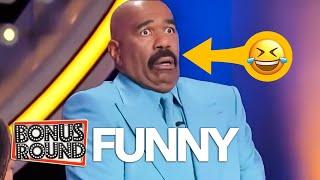 10 Funny Family Feud Steve Harvey Rounds Answers & Reactions