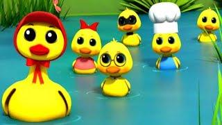 lima bebek kecil  anak-anak bebek lagu  Lagu Anak Anak  Five Little Ducks  3D Rhymes for Kids