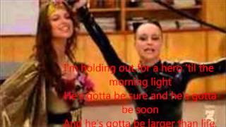 Holding Out For A Hero- glee with lyrics