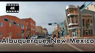 Driving in Downtown Albuquerque New Mexico - 4K