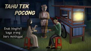 Tahu Tek Pocong - Terjebak Persaingan usaha Kaki Lima #HORORMISTERI  Animasi Horror