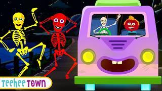 Wheels On The Water Bus + Spooky Scary Skeletons Songs By Teehee Town