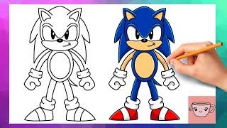 How To Draw Sonic The Hedgehog  Easy Drawing Tutorial