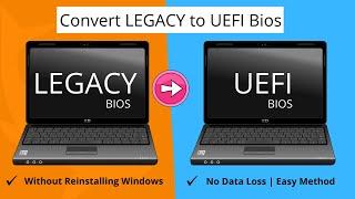 How to Convert LEGACY to UEFI Windows 10 without Data Loss  How to Change LEGACY to UEFI Windows 10