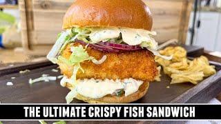 Better than Take Out Crispy Fish Sandwich  ADDICTIVELY Delicious