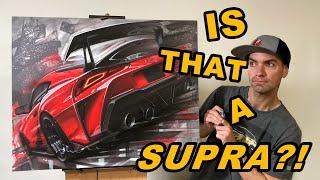 Painting a Toyota Supra  Acrylic & Airbrush