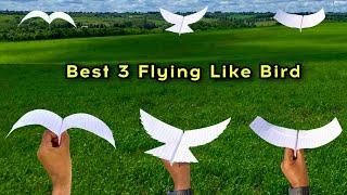 best 3 flying bird plane most popular paper plane like bird how to make notebook bird plane easy