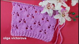 БАБОЧКИ - МИЛАШКИ АЖУРНЫЙ УЗОР СПИЦАМИ 1051 Узоры спицами KNITTING PATTERN