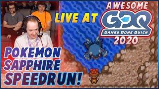 Pokemon Sapphire Speedrun LIVE at Awesome Games Done Quick 2020 With Commentary