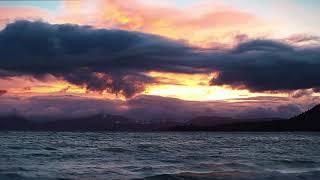 10 Hours Sunset at Lake Tahoe and Sierra Nevada Mtns - Video & Audio 1080HD SlowTV