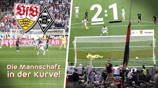 VfB Stuttgart 21 Borussia MGladbach  Platz 1️⃣5️⃣ Die Mannschaft in der Cannstatter Kurve 