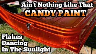 How To Paint A Custom Candy Orange Over Silver Micro Metal Flake - 83 Ford Bronco Door Jambs Painted