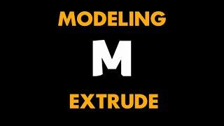 Maya Modeling Tutorial - Extrude