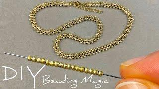 Easy Seed Bead Chain Necklace Beads Jewelry Making  Beading Tutorials