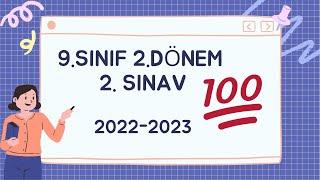 9. Sınıf Almanca 2.Dönem 2. Yazılı 2022-2023 Dönemi