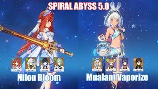 C0 Nilou Bloom & C0 Mualani Vaporize  Spiral Abyss 5.0  Genshin Impact