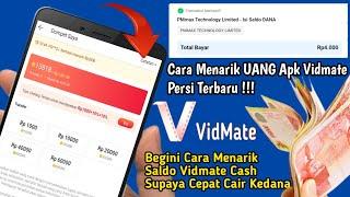 BUKTI PEMBAYARAN  CARA TARIK UANG DI VIDMATE CASH SUPAYA CAIR CEPAT KE DANA -MENARIK UANG VIDMATE