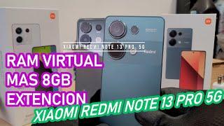 Amplia Ram virtual de Xiaomi Redmi Note 13 Pro 5G y Plus 5G