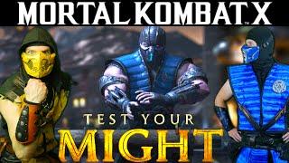 Scorpion & Sub-Zero Play MKX - TEST YOUR MIGHT Gameplay & Parody