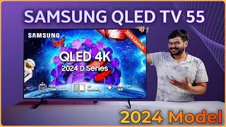 Samsung 55 QE1D QLED Smart TV   Unboxing Setup & Billion Color Review 2024 Model