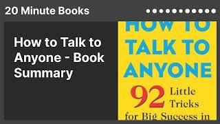 How to Talk to Anyone - Book Summary