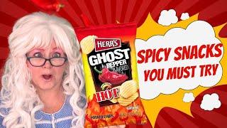 Ghost Pepper Chips Hot Spicy Snack Review with Granny McDonalds Watch til the End